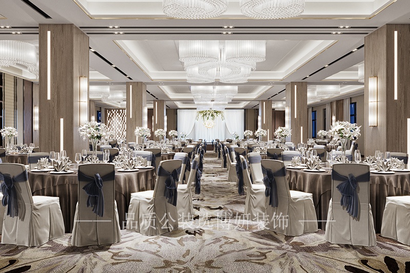 宁波高端酒店装修设计大厅大型会议厅