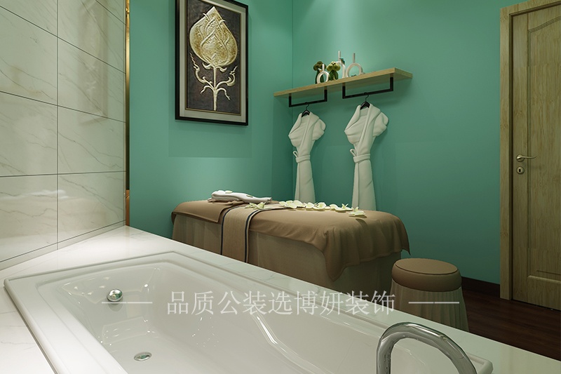 宁波小型清新美容院装修设计内部淋浴区