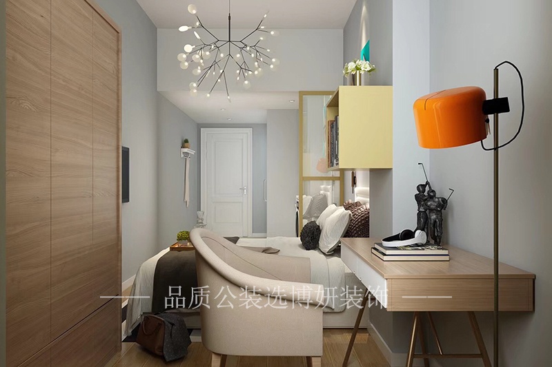 宁波个性公寓装修设计效果图次卧