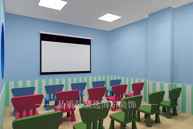 博妍英语类培训机构装修设计效果图小型教室