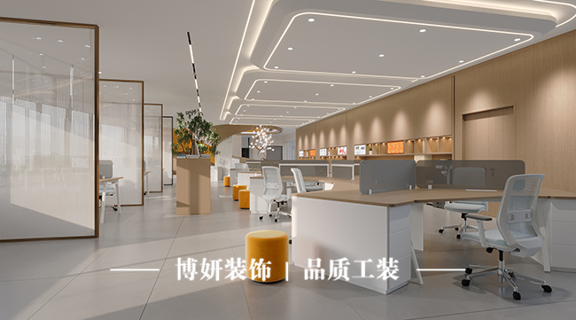 宁波鄞州某科技公司办公室装修实景案例分享