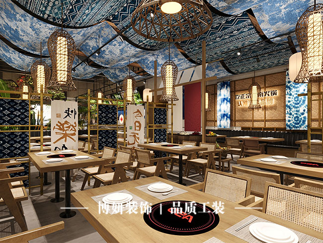 宁波火锅店门头设计,火锅店门头设计技巧,商业空间装修,宁波火锅店装修