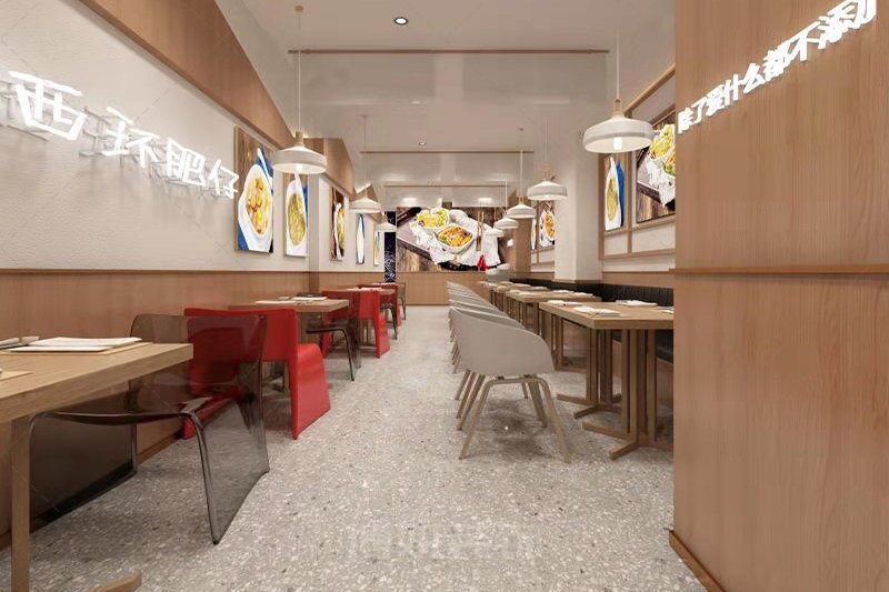 宁波餐饮类装修设计木工完成后