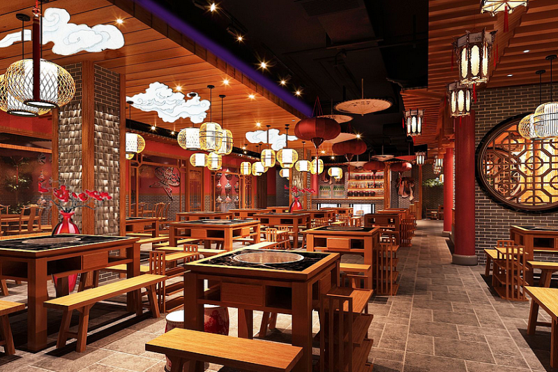 宁波火锅店装修施工（火锅店装修设计让生意热火朝天）